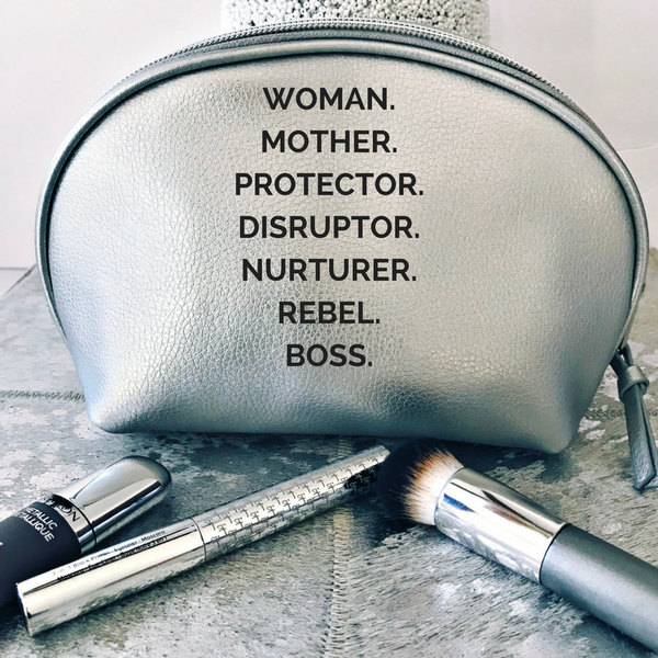 NOUNS POUCH - The REBEL Tribe - accessories, outwear, leather, faux, genuine, nouns, statement nouns, motherhood, mother's special. white, perfect gift, protective